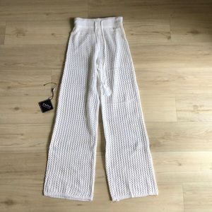 White Crochet Swimsuit Cover-up Pants